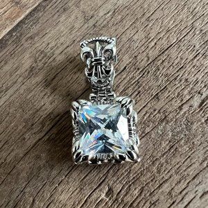 Silpada Uptown Square Cubic Zirconia Pendant EUC